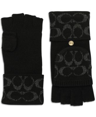 Women's Metallic Pop Top Logo Gloves