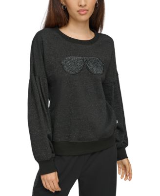 Women's Embellished Sunglass Patch Sweatshirt
