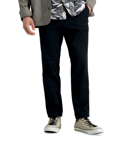 Мужские брюки Haggar Slim-Fit Life Khaki™ Comfort, цвет: Чёрный