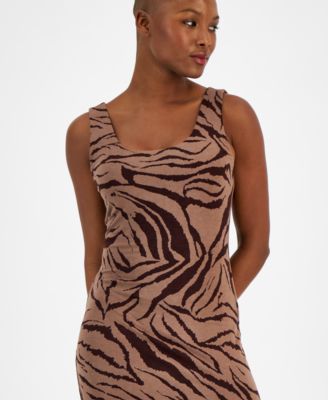 Petite Animal-Print Bodycon Midi Dress, Created for Macy's