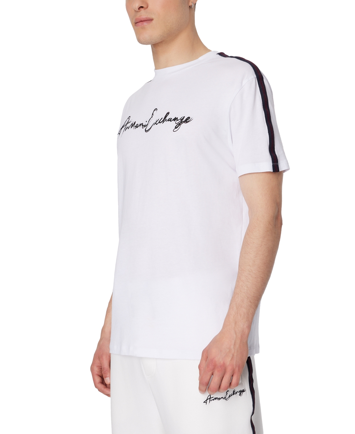 Ax Armani Exchange Men's Signature Logo T-shirt In White