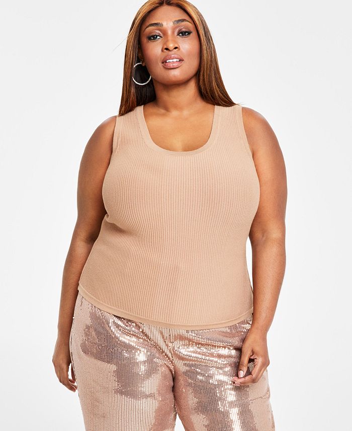Ribbed sweater top tank