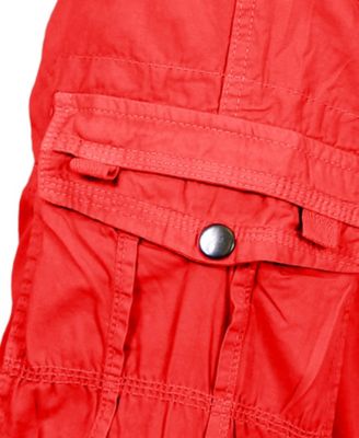 Men's Vintage-Like Cotton Cargo Belted Shorts