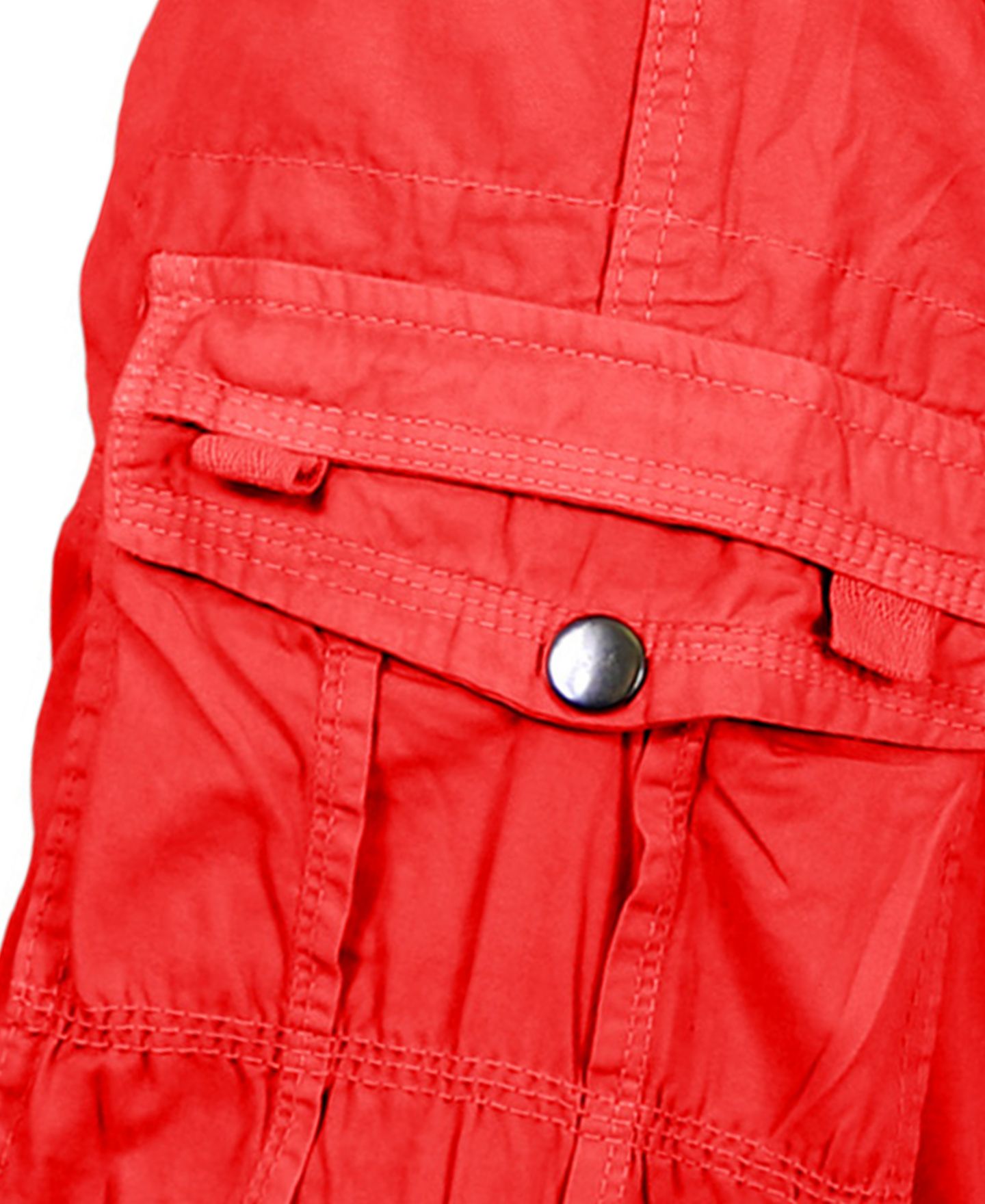 Мужские шорты Blu Rock Vintage-Like Cotton Cargo Belted, цвет: Красный — фото 4
