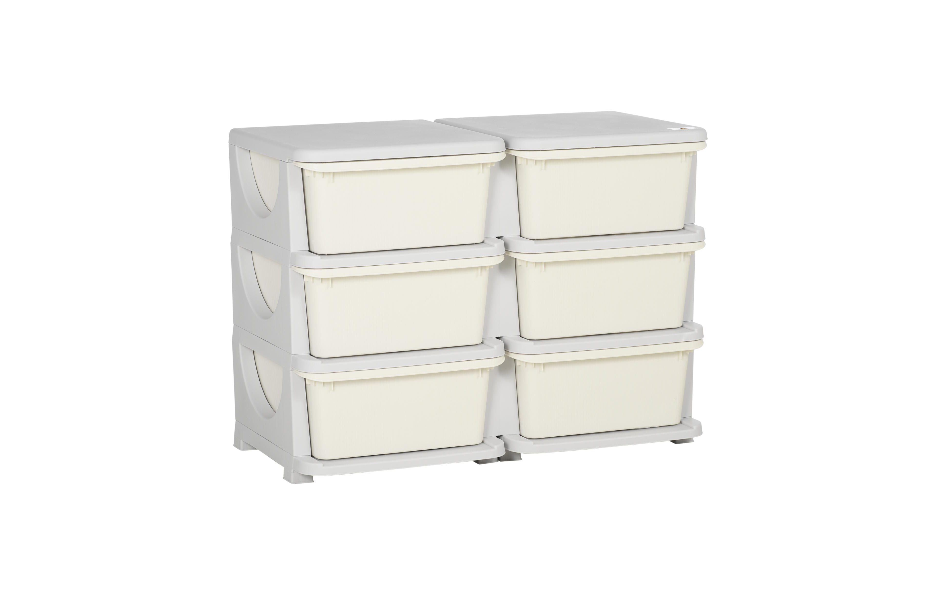Qaba 29.5" 3 Tier Kids Storage Unit Dresser Tower