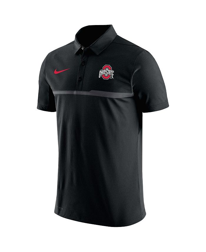 Nike Men's Black Ohio State Buckeyes Coaches Performance Polo Shirt ...