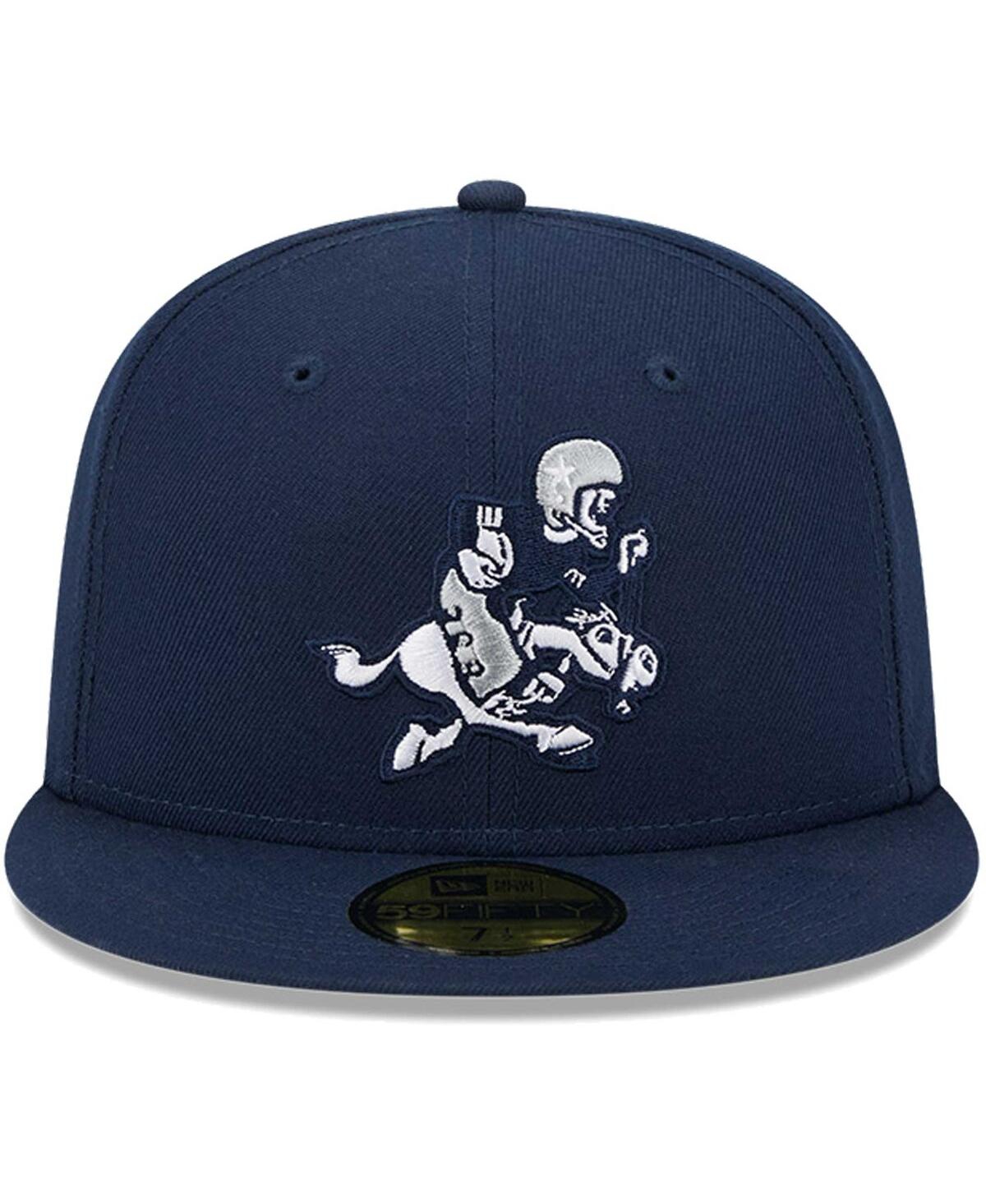 Men's New EraDallas Cowboys Retro Joe Main 59FIFTY Fitted Hat - Navy