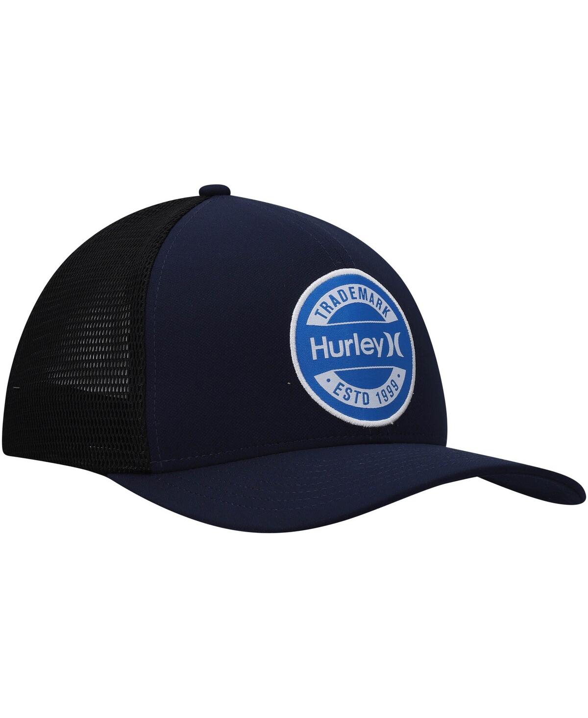 Shop Hurley Men's  Navy Charter Trucker Snapback Hat