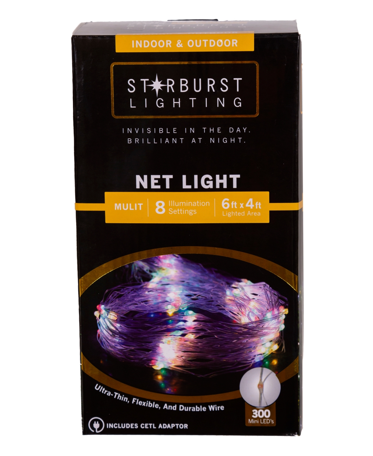 Kurt Adler 300-Light Starburst Led Net Light - Multi-Color