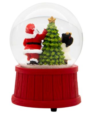 100mm Musical African American Santa Water Globe