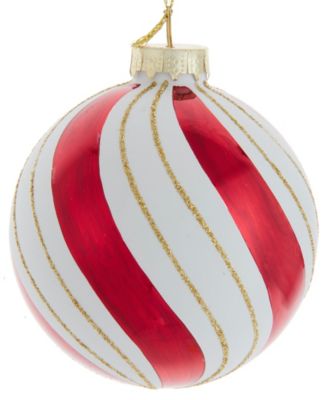 Kurt Adler Set Di 6 Palline Di Natale In Vetro Trasparente E Argento, 80 Mm. Decorazione Con Scena Invernale E Glitter Per Albero Di Natale. - 2