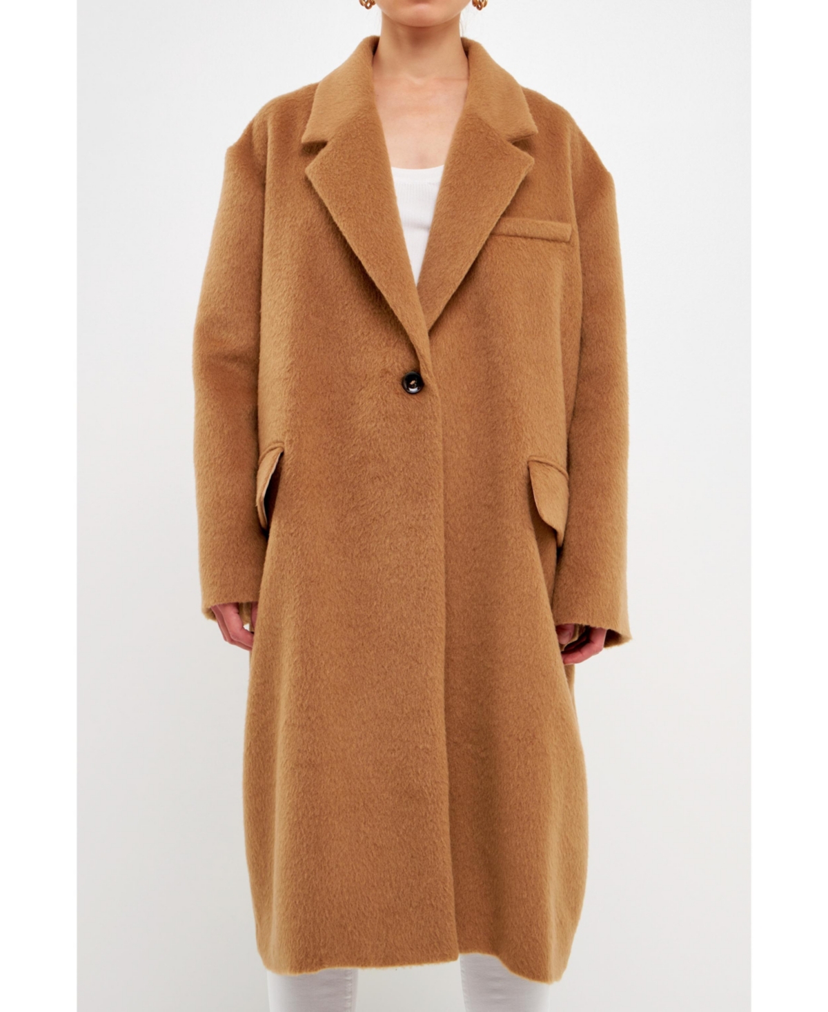 endless rose Women's Single Button Over Coat