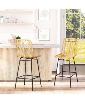 Modern Rat Bar Stools Set of 2 for Kitchen Seating