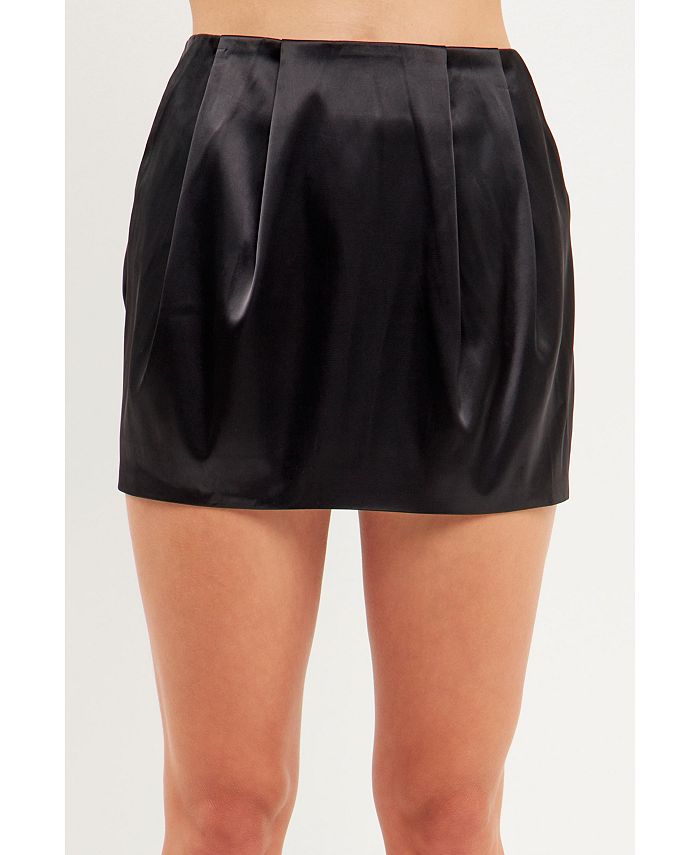 Satin mini cheap skirt qvc