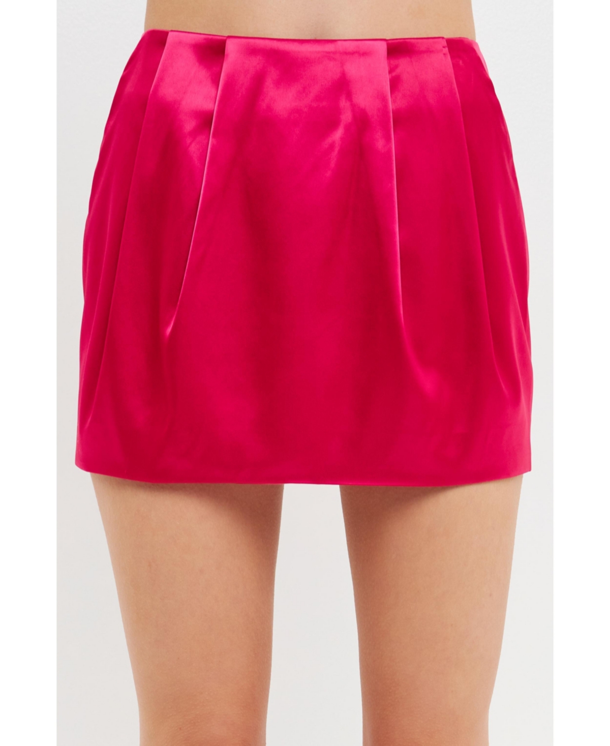 Shop Endless Rose Women's Satin Mini Skirt In Fuchsia