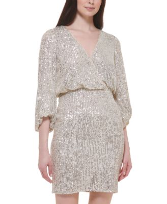 Eliza J Petite Long Sleeve Sequin store Dress