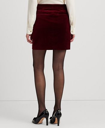 Lauren Ralph Lauren Women s Stretch Velvet Pencil Miniskirt Macy s