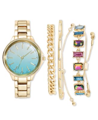 INC. International Concepts New in Box Jet Pearl Gold Bracelot Watch‎ MSRP $59 I.N.C. International Concepts Women main image 3