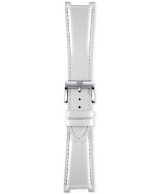Women's Swiss T02 Diamond (1/6 ct. t.w.) White Leather Strap Watch 23mm