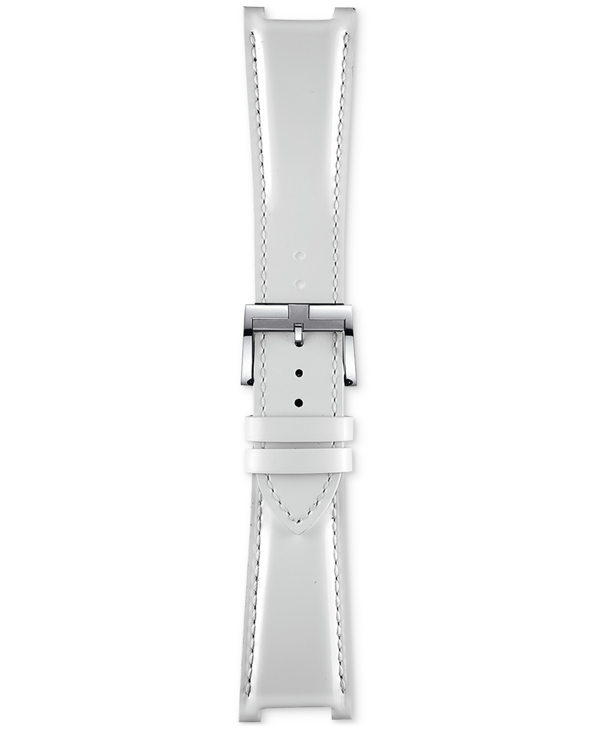 Shop Tissot Women's Swiss T02 Diamond (1/6 Ct. T.w.) White Leather Strap Watch 23mm In White Mother Of Pearl
