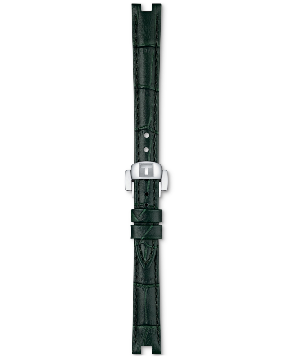 Shop Tissot Women's Swiss Bellissima Green Leather Strap Watch 26mm In Black