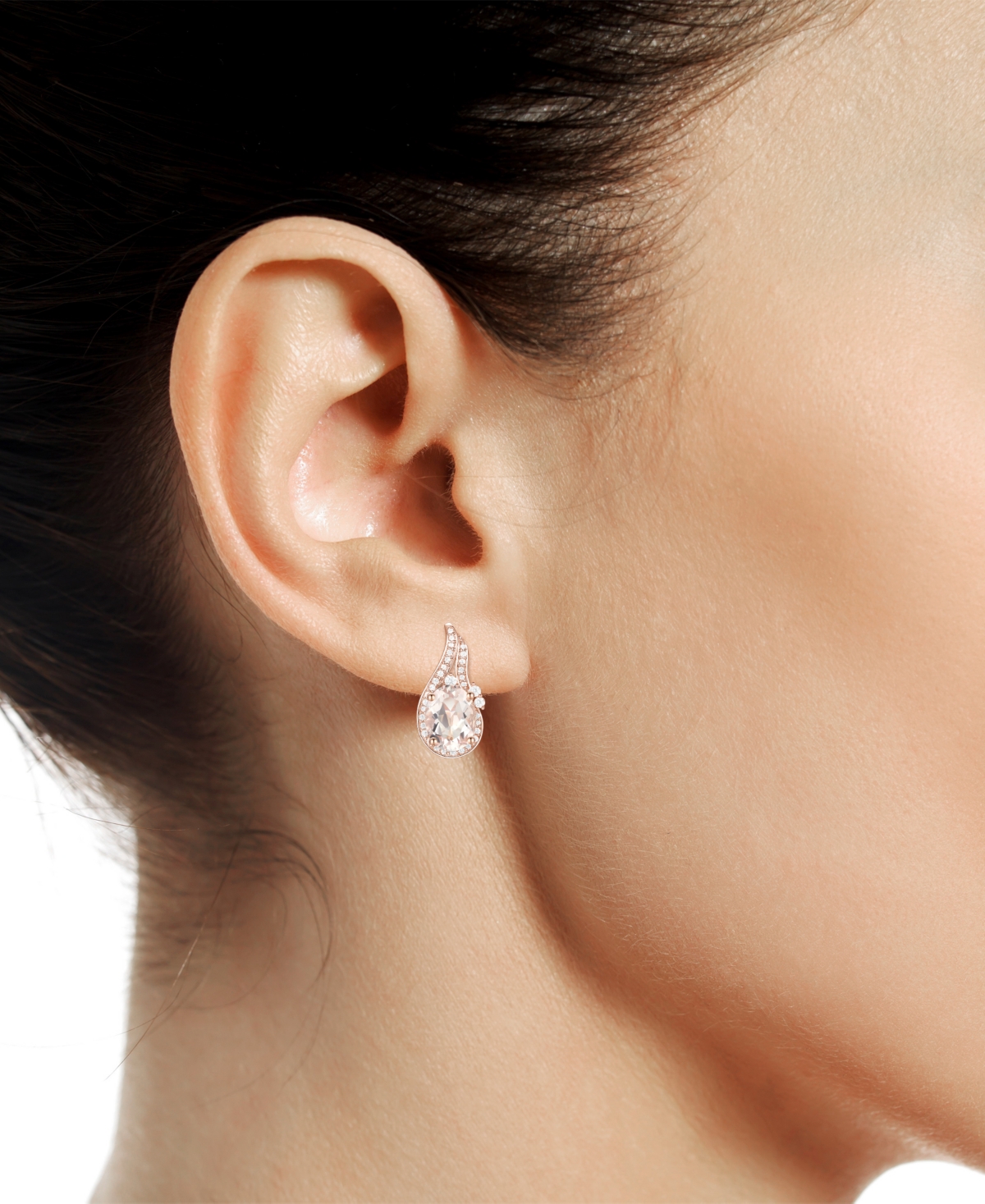 Amethyst (2-1/20 ct. t.w.) & Lab-Grown White Sapphire (3/8 ct. t.w.) Swirl Stud Earrings in 14k Gold-Plated Sterling Silver (Also in Additional Gemsto