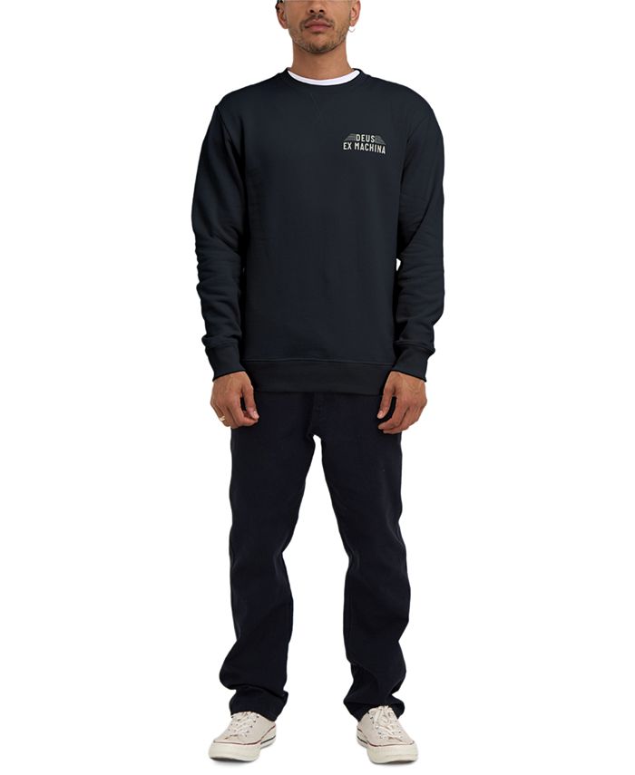 Deus Ex Machina Men s Fender Long Sleeve Crewneck Logo Graphic