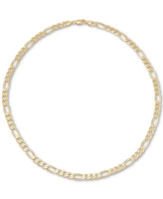 Figaro Link 22" Chain Necklace in 18k Gold-Plated Sterling Silver or Sterling Silver
