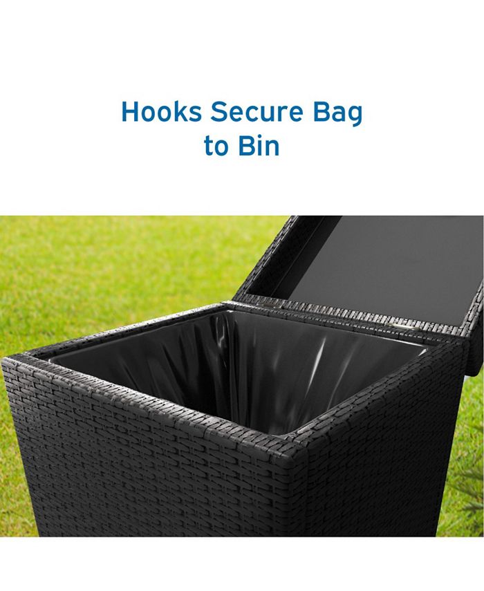 Nestl Outdoor Durable Wicker Trash Can with Lid 30 Gallon Macy's