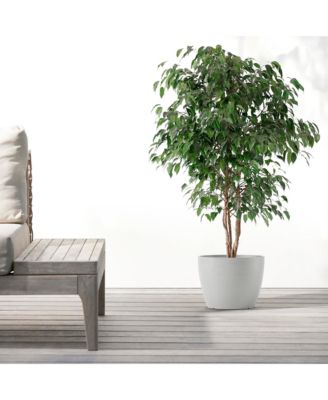 Stockholm Indoor/Outdoor Modern Recycled Plastic Flower Pot Planter, 12in