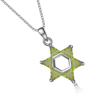 Sterling Silver Cubic Zirconia Small Star of David Necklace