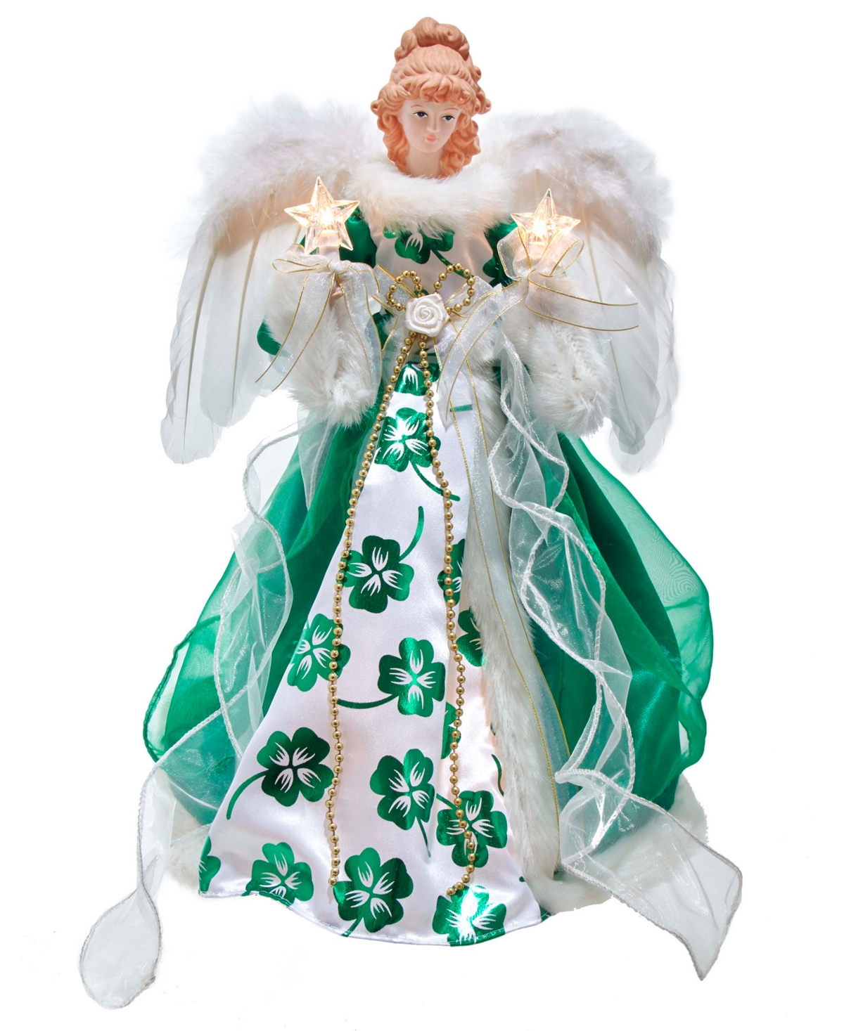 Kurt Adler 10-Light Irish Angel Treetop