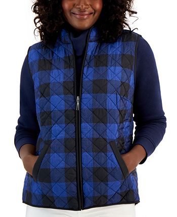 Buffalo check clearance puffer vest