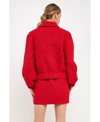 Women's Double Pocket Tweed Jacket