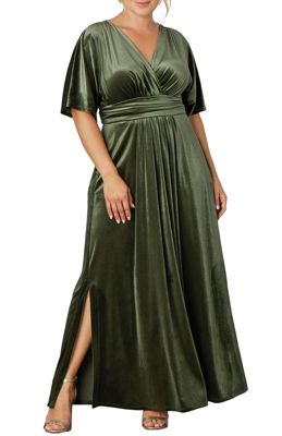 Plus Size Verona Velvet Evening Gown