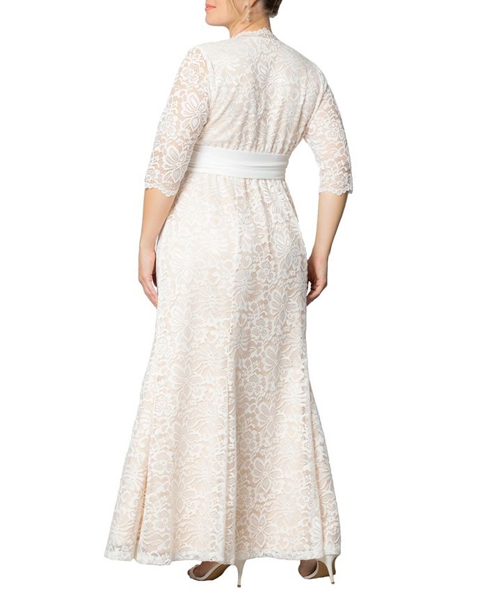 Kiyonna Womens Plus Size Amour Lace Wedding Gown Macys 7407