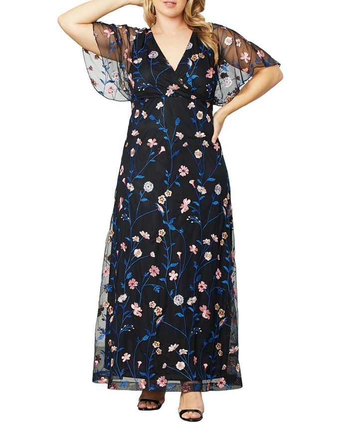 Macy's womens plus outlet size formal dresses