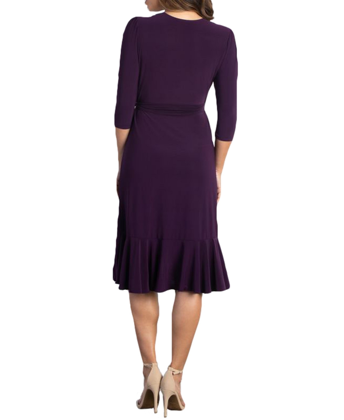 Kiyonna Women's Whimsy Ruffled Midi Wrap Dress