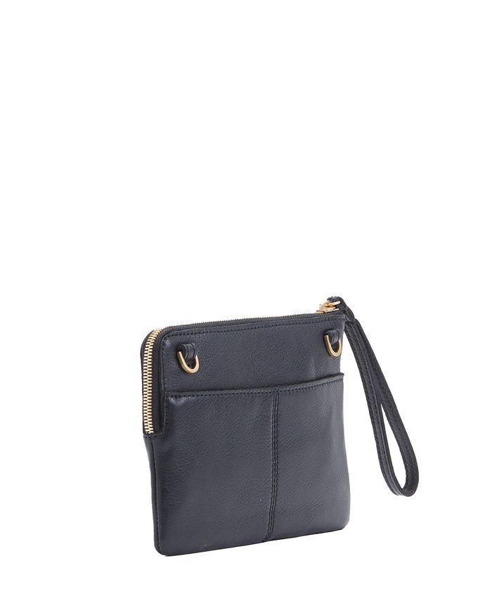 Navy Wide Woven Crossbody Wristlet main image 1