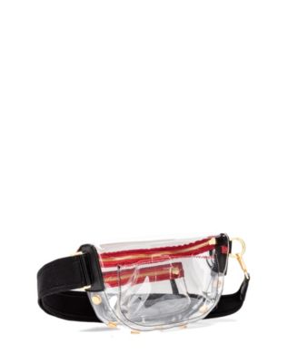 Charles Leather Clear Vinyl Stadium Belt Bag