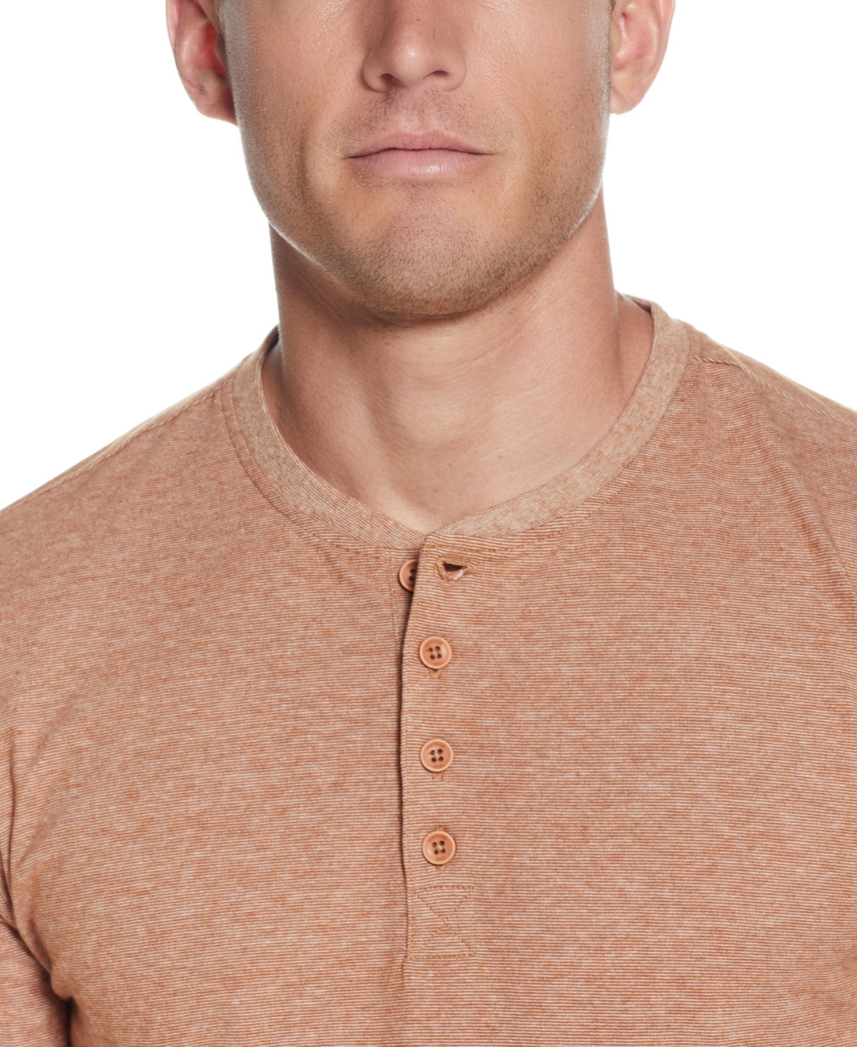 Weatherproof Vintage Men's Long Sleeved Microstripe Henley T-shirt