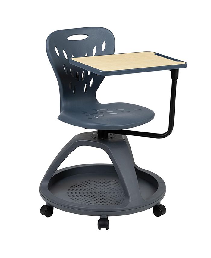 Office chair with desk attached sales