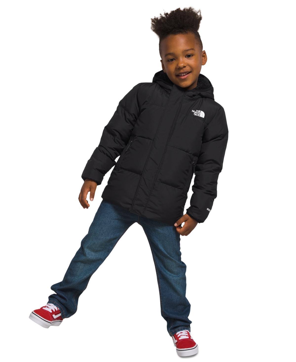 The North Face Unisex North Hooded Puffer Jacket - Little Kid In Black