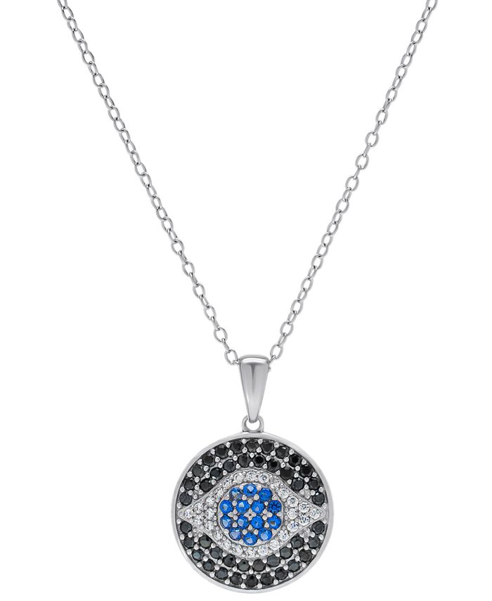 Macy's MultiStone Evil Eye 18" Pendant Necklace (3/4 ct. t.w.) in