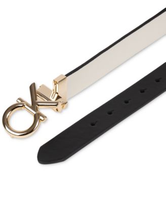 Women's Reversible Puffed CK Monogram Buckle Belt