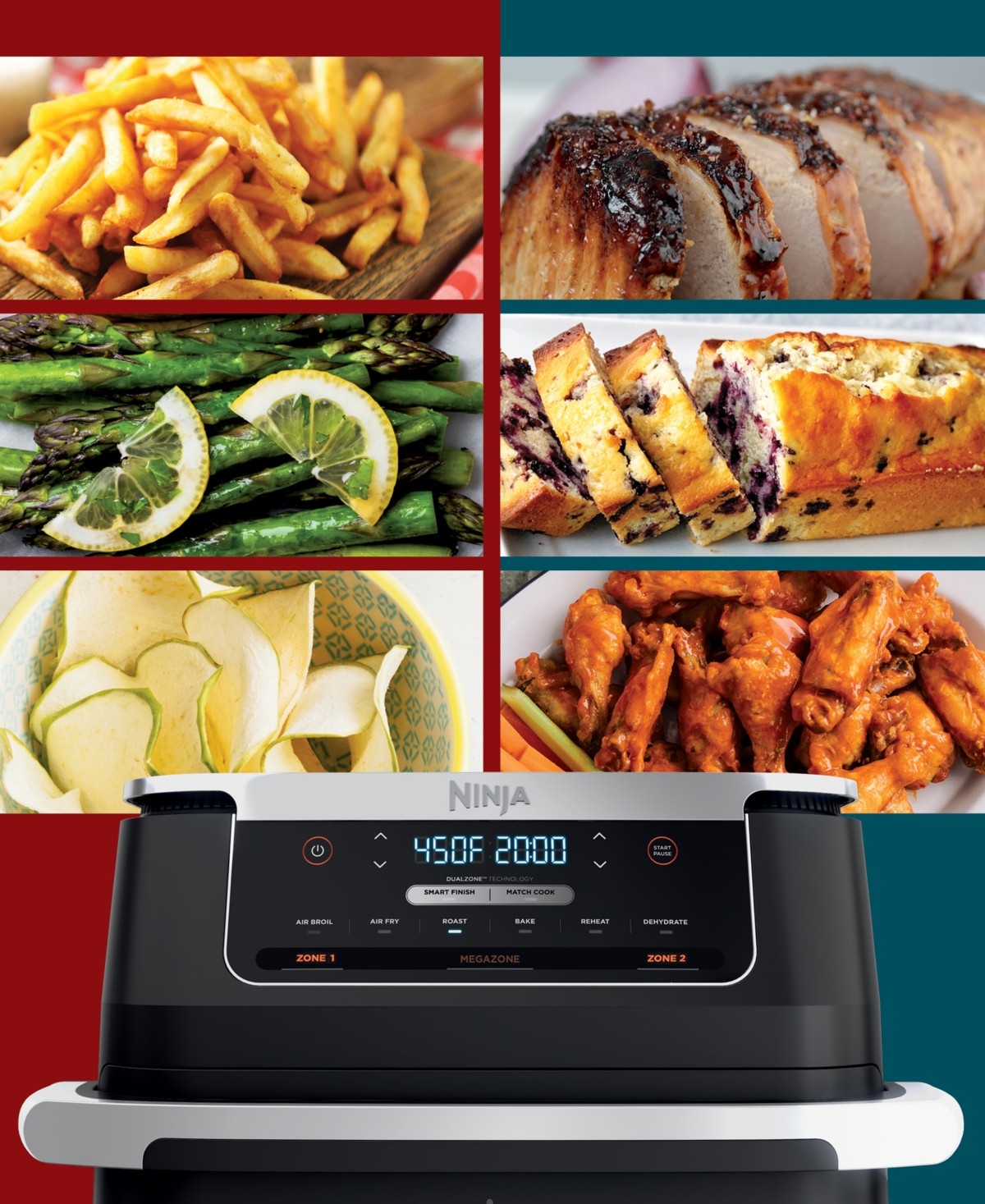 Ninja Foodi Dualzone Flexbasket Air Fryer With 7-quart Megazone In Black