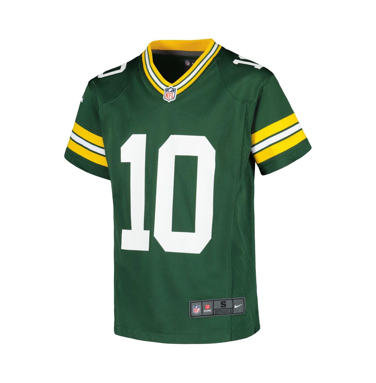 Детская игровая джерси Nike Jordan Love Green Bay Packers, Green, цвет: Зелёный — фото 2