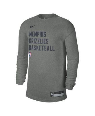 Men's and Women's Heather Gray Memphis Grizzlies 2023/24 Legend On-Court Practice Long Sleeve T-shirt