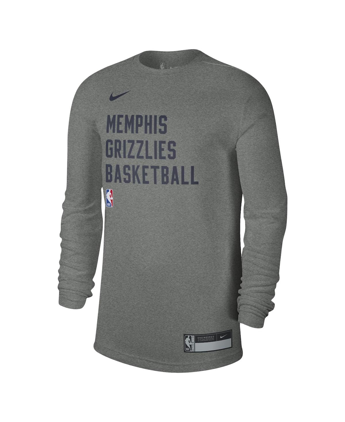Nike Men's And Women's Heather Gray Brooklyn Nets 2023/24 Legend On-court Practice Long Sleeve T-shirt In Heather Gray