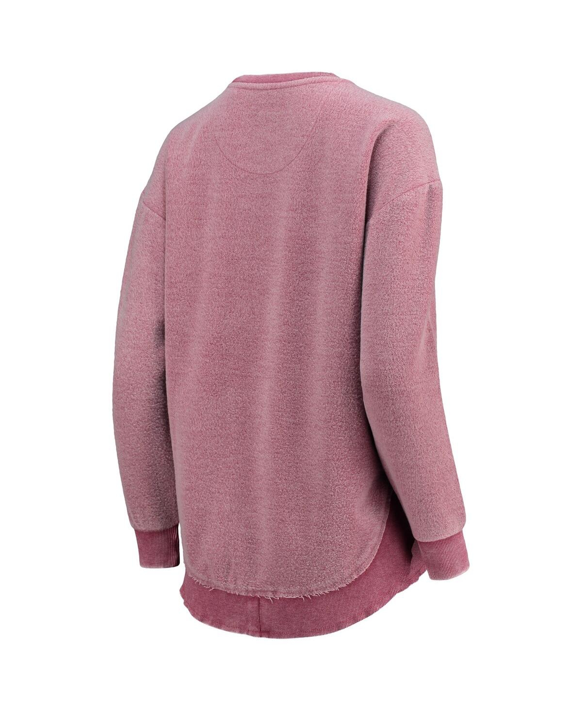 PRESSBOX WOMEN'S PRESSBOX CRIMSON ALABAMA CRIMSON TIDE PONCHOVILLE PULLOVER SWEATSHIRT 